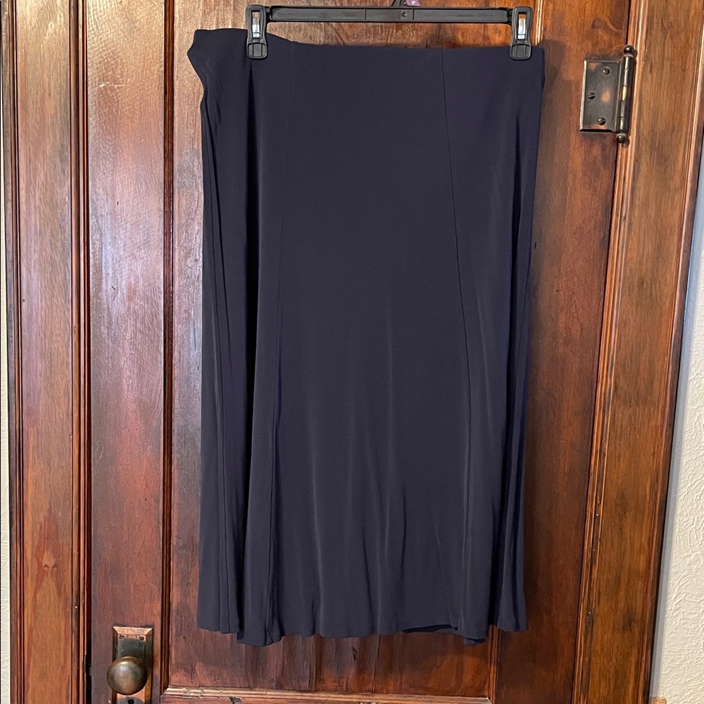 Classic Navy Maxi Skirt - Sleek A-Line Women's Skirt
